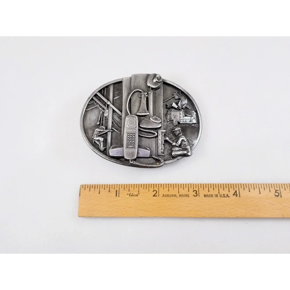 Vintage 1988 Siskiyou Belt Buckle American Communications Industry Telephone - Picture 11 of 12
